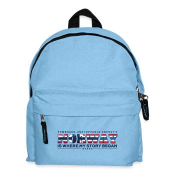 La Norvège, où mon histoire a commencé, héritage nordique - Sac à dos Enfant - bleu clair - Devant