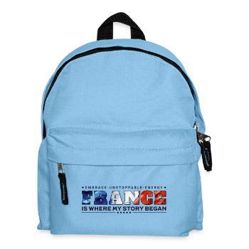 Frankreich ist der Ort, an dem meine Geschichte begann - Kinder Rucksack - Hellblau - Vorne