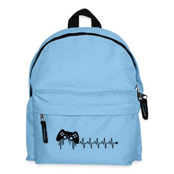 gaming kontroller herzschlag - Kinder Rucksack - Hellblau - Vorne