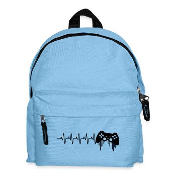 Herzschlag gaming kontroller - Kinder Rucksack - Hellblau - Vorne