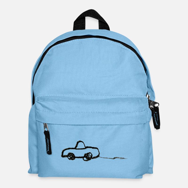 Auto - Kinder Rucksack - Hellblau
