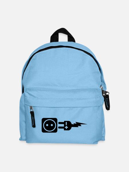 Plug plus and minus - Kids' Backpack - light blue
