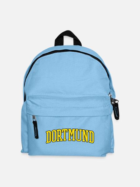 Dortmund Schriftzug Gelb Schwarz - Kinder Rucksack - Hellblau