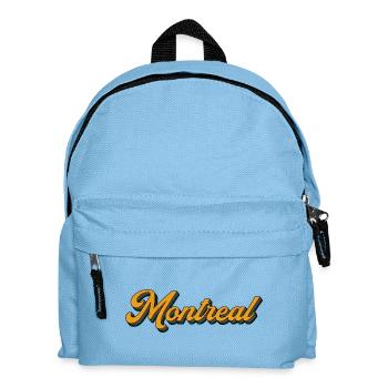 Montreal Retro Script Multicolor Shadow - Kinder Rucksack - Hellblau - Vorne