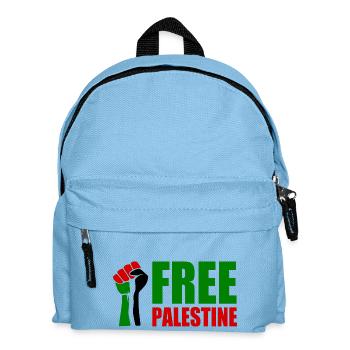 Free palestine - Kinder Rucksack - Hellblau - Vorne