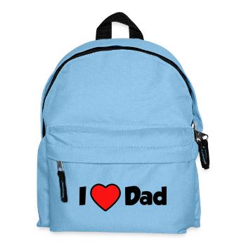 I love Dad - Kinder Rucksack - Hellblau - Vorne