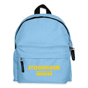 Stockholm, Schweden Fettblocktypografie - Kinder Rucksack - Hellblau - Vorne