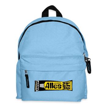 Alles wird gut Experten Kleber retro Psychologie  - Kinder Rucksack - Hellblau - Vorne