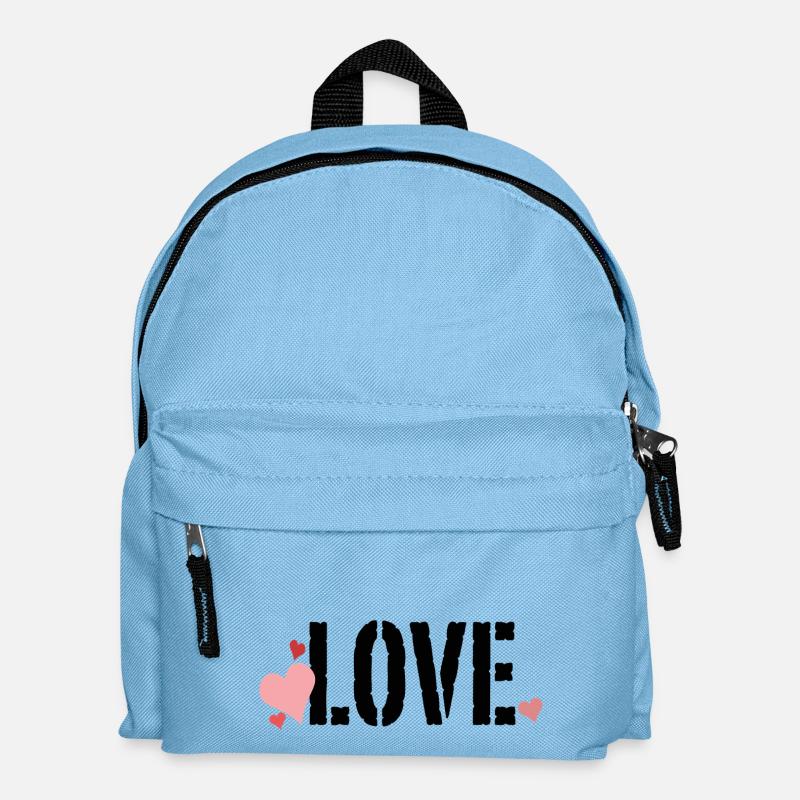 Liebe Herzen Satz - Kinder Rucksack - Hellblau