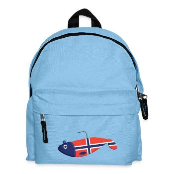 Gummifisch Big Norwegen - Kinder Rucksack - Hellblau - Vorne