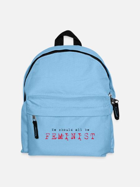 Wir sollten alle feministisch sein - Kinder Rucksack - Hellblau