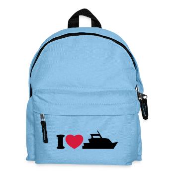 I love my yacht - Kids' Backpack - light blue - Front
