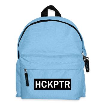 Hackepeter Schriftzug, schwarz, hckptr - Kinder Rucksack - Hellblau - Vorne