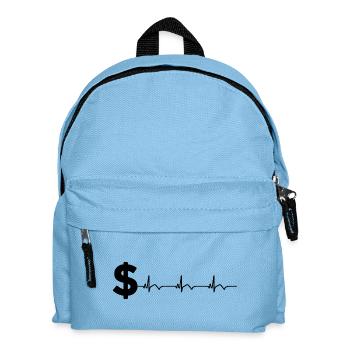Dollar Sign $ ECG Heartbeat - Kids' Backpack - light blue - Front