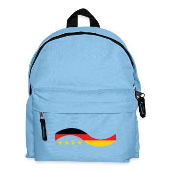 Deutsche Flagge – Deutschland - Kinder Rucksack - Hellblau - Vorne