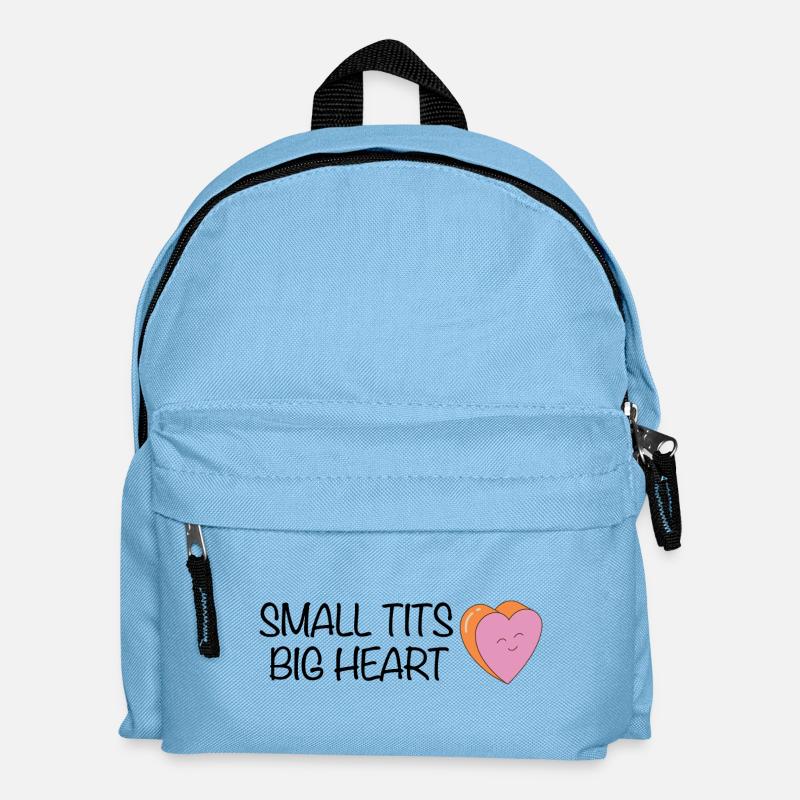 Small T*ts Big Heart - Kinder Rucksack - Hellblau