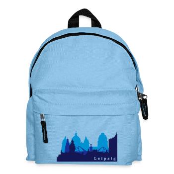 Leipzig Skyline - Kinder Rucksack - Hellblau - Vorne