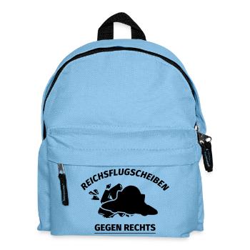 Reichsflugscheiben gegen Rechts - Kinder Rucksack - Hellblau - Vorne
