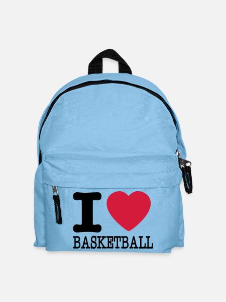 I love basketball / I love basketball - Kids' Backpack - light blue