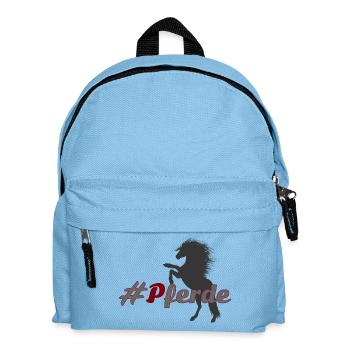 #Pferde - Kinder Rucksack - Hellblau - Vorne