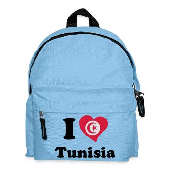 I love Tunisia - Kids' Backpack - light blue - Front