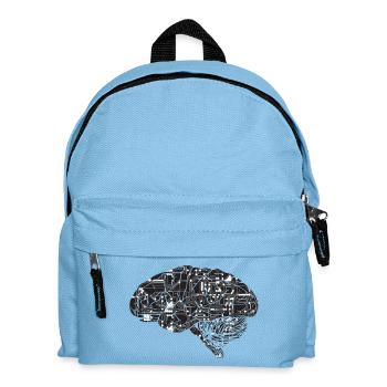 Brain circuit logo design - Kids' Backpack - light blue - Front