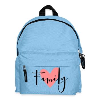 Family heart gift idea parents child love - Kids' Backpack - light blue - Front