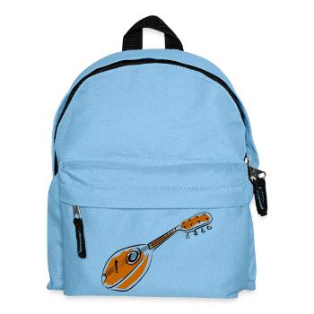 Akustische Mandoline im Skizzenstil - Kinder Rucksack - Hellblau - Vorne