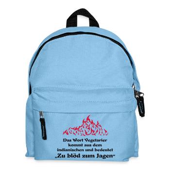 zu blöd zum jagen ... von wicki_de - Kinder Rucksack - Hellblau - Vorne