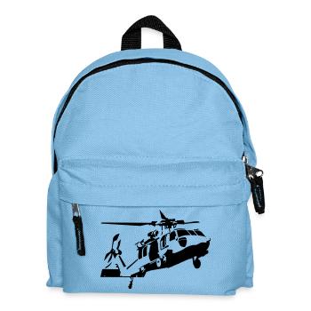 Hubschrauber - Kinder Rucksack - Hellblau - Vorne