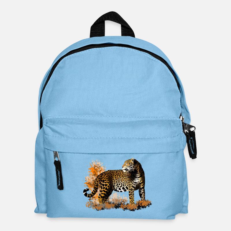 leopard - Kids' Backpack - light blue