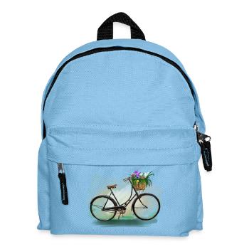 Blumenfahrrad mit Korb - Kinder Rucksack - Hellblau - Vorne