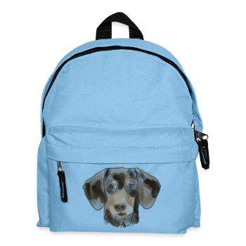 Dachshund - Kids' Backpack - light blue - Front
