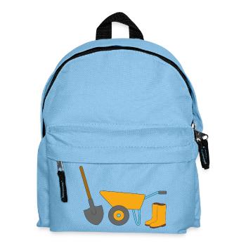 Gartenarbeit - Kinder Rucksack - Hellblau - Vorne