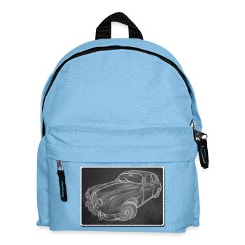 Vintage Jaguar - drawn - art on shirts... - Kids' Backpack - light blue - Front