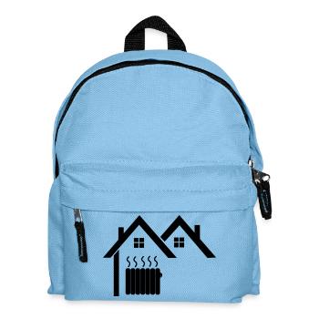 House heating central heating central heating logo - Kids' Backpack - light blue - Front