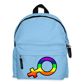 Logo de femme de genre avec arc-en-ciel - Sac à dos Enfant - bleu clair - Devant