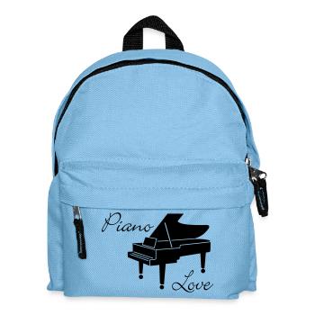 Piano love - Kids' Backpack - light blue - Front