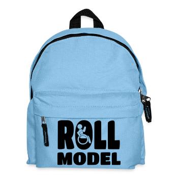 Jeder Rollstuhlfahrer ist ein Vorbild * - Kinder Rucksack - Hellblau - Vorne