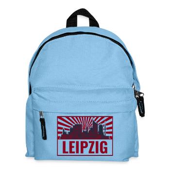 Leipzig Skyline Rétro Red - Sac à dos Enfant - bleu clair - Devant