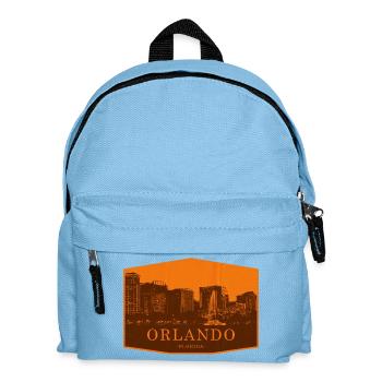 Orlando Skyline Badge Orange - Kids' Backpack - light blue - Front