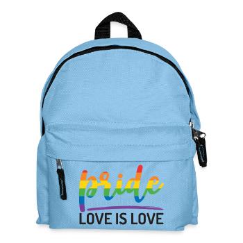 LGBTQ+ Pride. Love is Love. - Kids' Backpack - light blue - Front