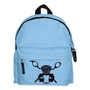 Schere, Rasierpinsel, Rasierklinge - Kinder Rucksack - Hellblau - Vorne