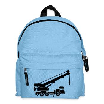 Kranwagen oder Abschleppwagen - Kinder Rucksack - Hellblau - Vorne