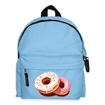 Colorful Doughnut Print on Casual Wear - Kids' Backpack - light blue - Front