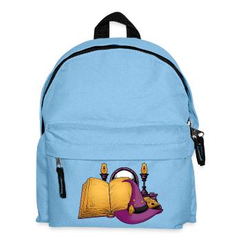 halloween, sorcière, grimoire - Sac à dos Enfant - bleu clair - Devant