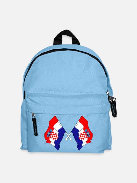 Zwei Flaggen Kroatiens - Kinder Rucksack - Hellblau