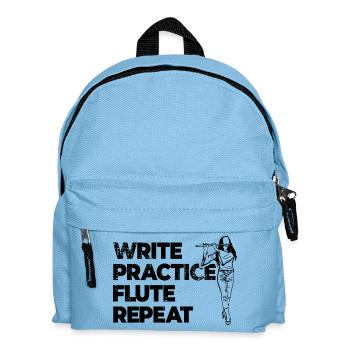 Motivierender Flötenspruch - Kinder Rucksack - Hellblau - Vorne