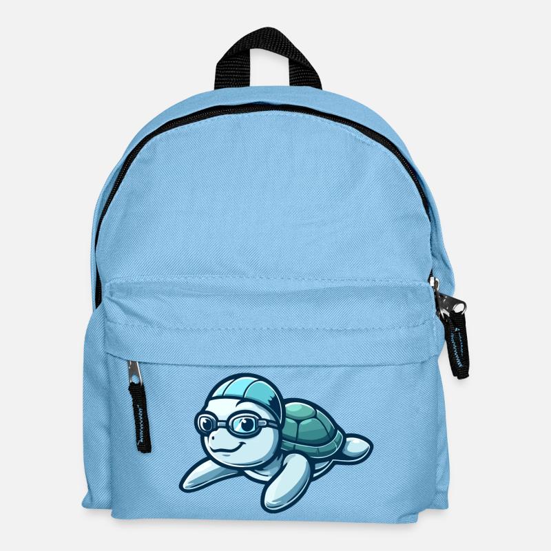 Learned Loggerhead: The Oceanic Scholar - Kids' Backpack - light blue