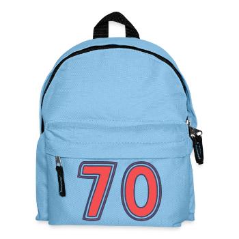 70. 70 ANS. 70e ANNIVERSAIRE. ANNIVERSAIRE 70 ANS. - Sac à dos Enfant - bleu clair - Devant